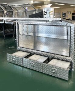 TK5 FULL SIDE OPENING DOOR TRUCK BOX FOR SALE WITH 3 SLIDE-OUT DRAWERS (1900MM X 600MM X 1200MM) - Image 3
