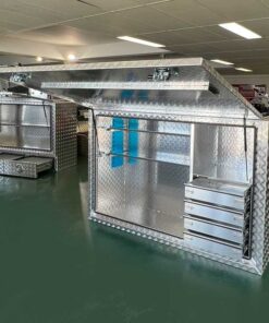 TK6 FULL SIDE OPENING DOOR TRUCK BOX FOR SALE WITH 4 BUILT-IN DRAWERS (1900MM X 600MM X 1200MM) - Image 3