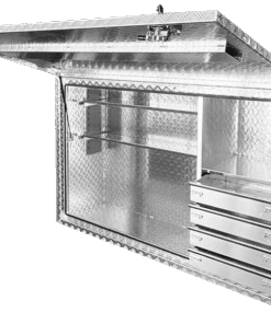 TK6 FULL SIDE OPENING DOOR TRUCK BOX FOR SALE WITH 4 BUILT-IN DRAWERS (1900MM X 600MM X 1200MM)