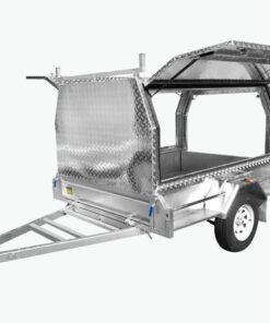 7×5 TRADESMAN / BUILDERS TRAILER FOR SALE (ALUMINIUM CANOPY)