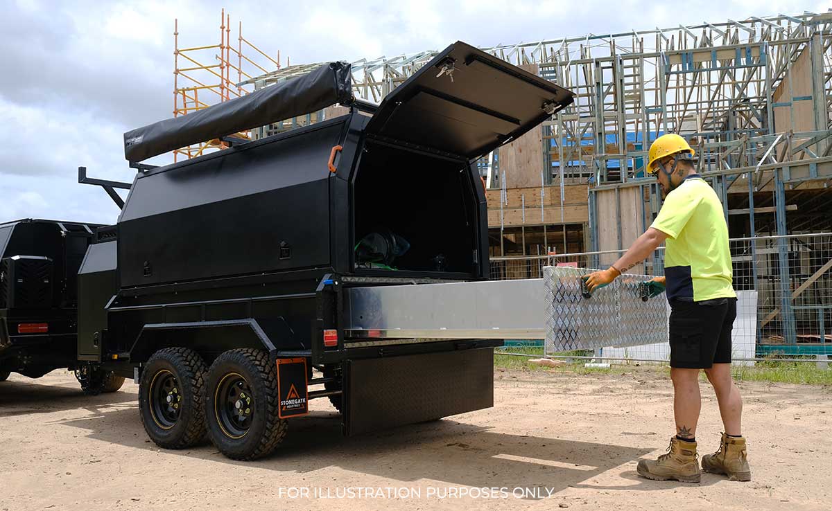 10×5 TANDEM AXLE HD ELITE BUILDERS/TRADIE/TRADESMAN TRAILER 2000KG~2800KG ATM (450MM SIDES) - Image 18