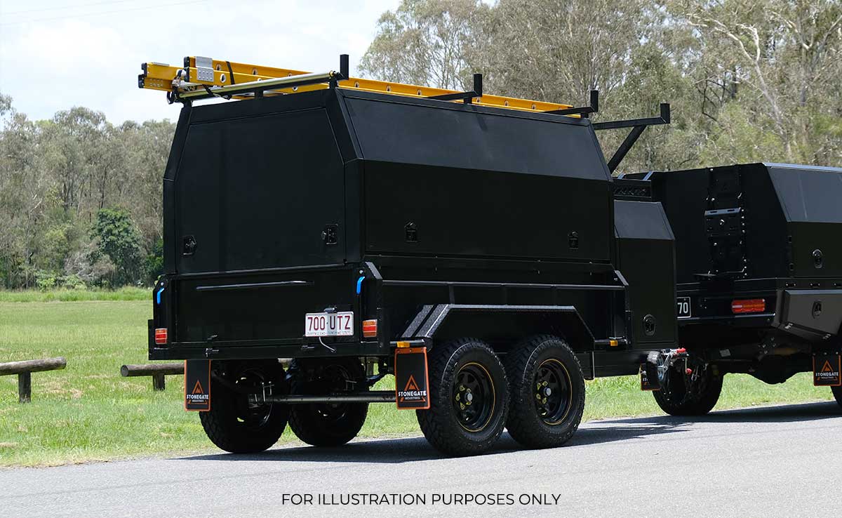 10×5 TANDEM AXLE HD ELITE BUILDERS/TRADIE/TRADESMAN TRAILER 2000KG~2800KG ATM (450MM SIDES) - Image 22
