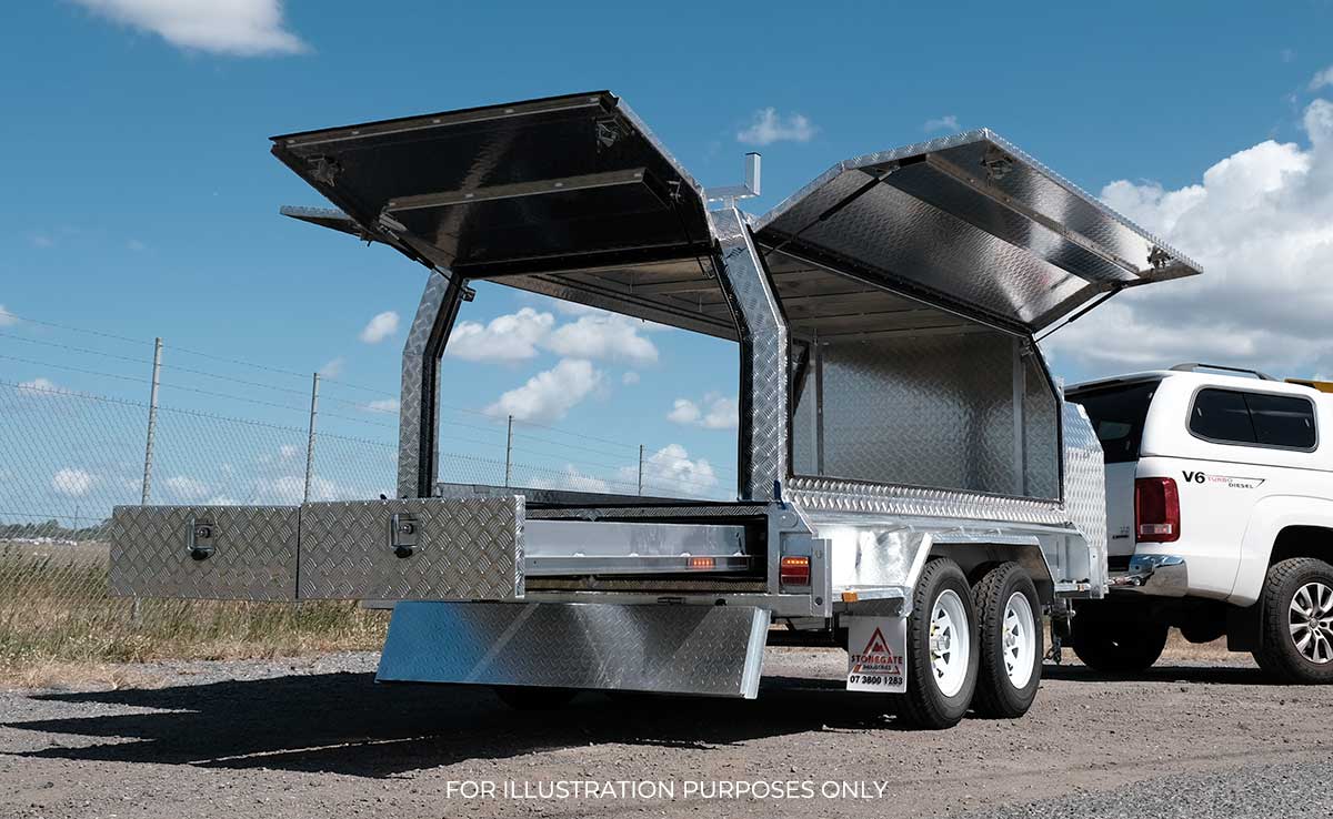 10×5 TANDEM AXLE HD ELITE BUILDERS/TRADIE/TRADESMAN TRAILER 2000KG~2800KG ATM (300MM SIDES) - Image 5