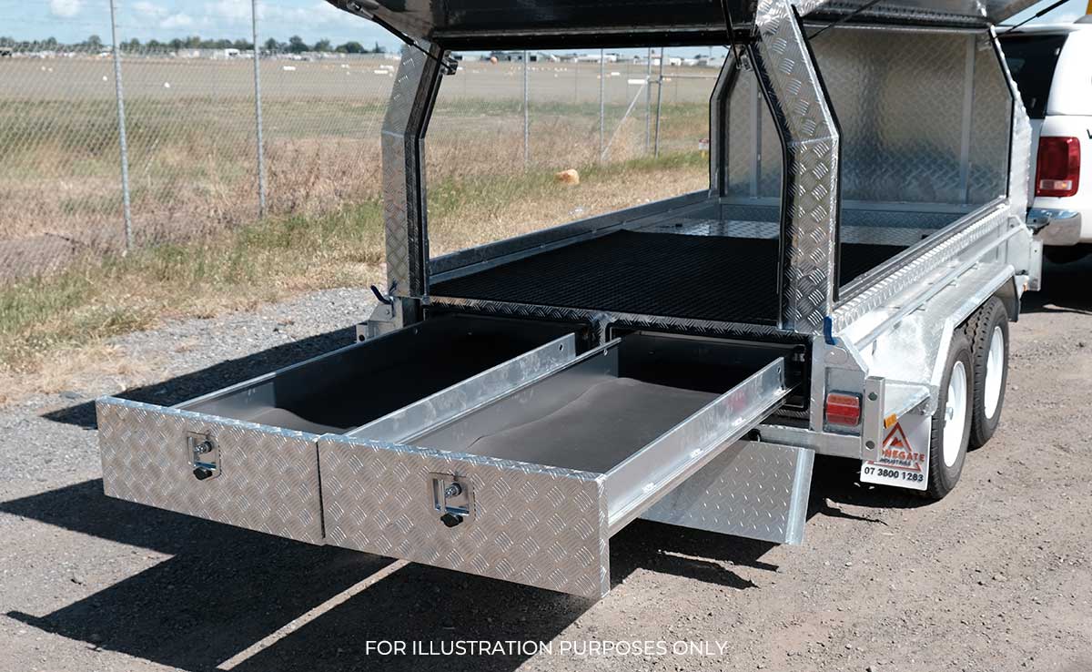10×5 TANDEM AXLE HD ELITE BUILDERS/TRADIE/TRADESMAN TRAILER 2000KG~2800KG ATM (300MM SIDES) - Image 10