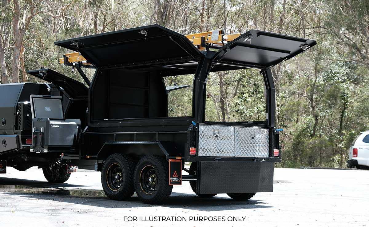 10×5 TANDEM AXLE HD ELITE BUILDERS/TRADIE/TRADESMAN TRAILER 2000KG~2800KG ATM (300MM SIDES) - Image 14