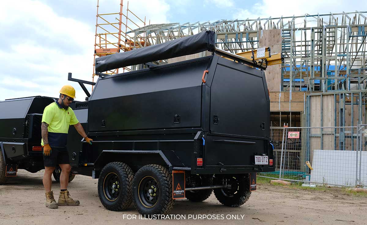 10×5 TANDEM AXLE HD ELITE BUILDERS/TRADIE/TRADESMAN TRAILER 2000KG~2800KG ATM (450MM SIDES) - Image 20