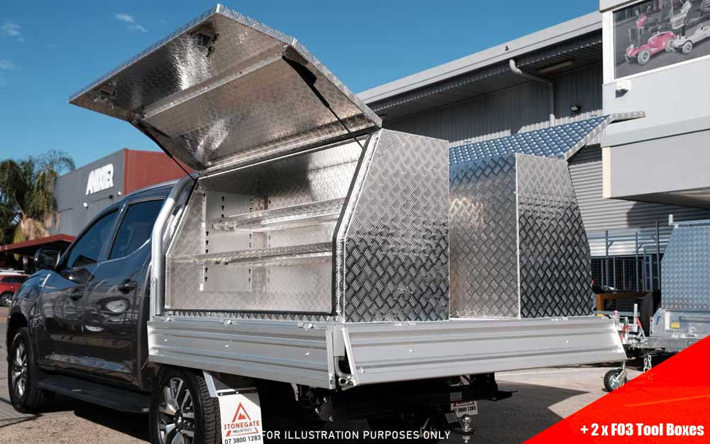 2100MM ALUMINIUM EXTRA CAB UTE TRAY - Image 9