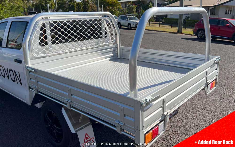 1650MM ALUMINIUM BLACK POWDER-COATED DUAL CAB UTE TRAY – SHORTENED - Image 8