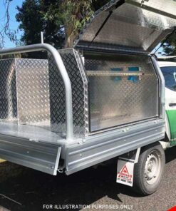 1650MM ALUMINIUM BLACK POWDER-COATED DUAL CAB UTE TRAY – SHORTENED - Image 10