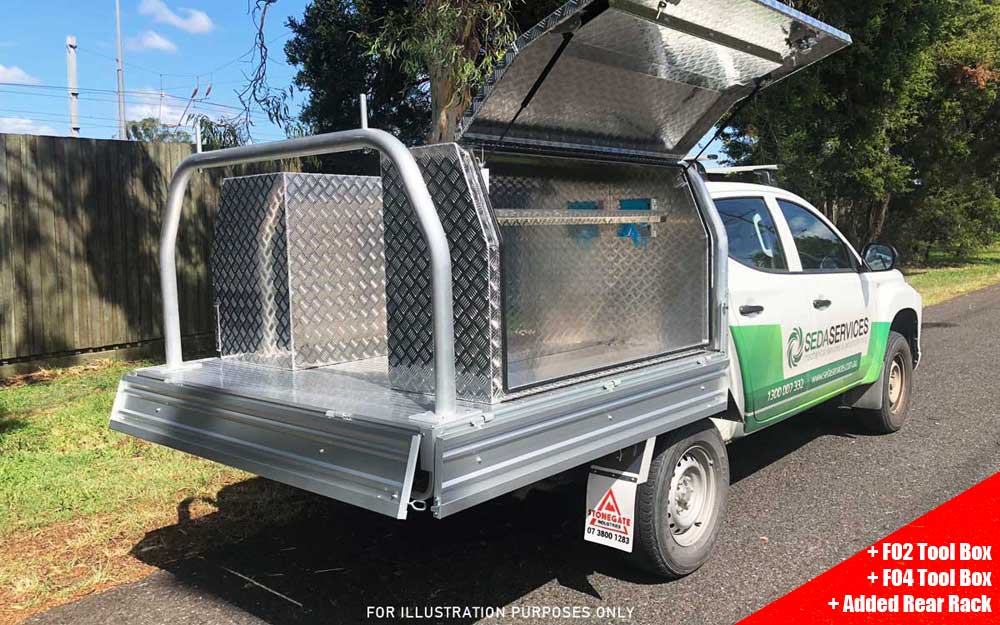1650MM ALUMINIUM BLACK POWDER-COATED DUAL CAB UTE TRAY – SHORTENED - Image 10