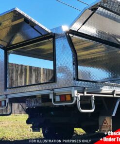 1650MM ALUMINIUM BLACK POWDER-COATED DUAL CAB UTE TRAY – SHORTENED - Image 11