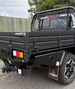 2400MM BLACK POWDER-COATED SINGLE CAB UTE TRAY PREMIUM KIT (WITH UNDERTRAY TOOLBOXES, MUD GUARDS) - Image 12