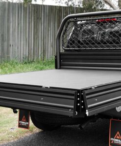 Alternative view of 1650MM BLACK POWDER-COATED DUAL CAB UTE TRAY PREMIUM KIT (WITH UNDERTRAY TOOLBOXES, MUD GUARDS)