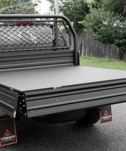 2400MM BLACK POWDER-COATED SINGLE CAB UTE TRAY PREMIUM KIT (WITH UNDERTRAY TOOLBOXES, MUD GUARDS) - Image 3