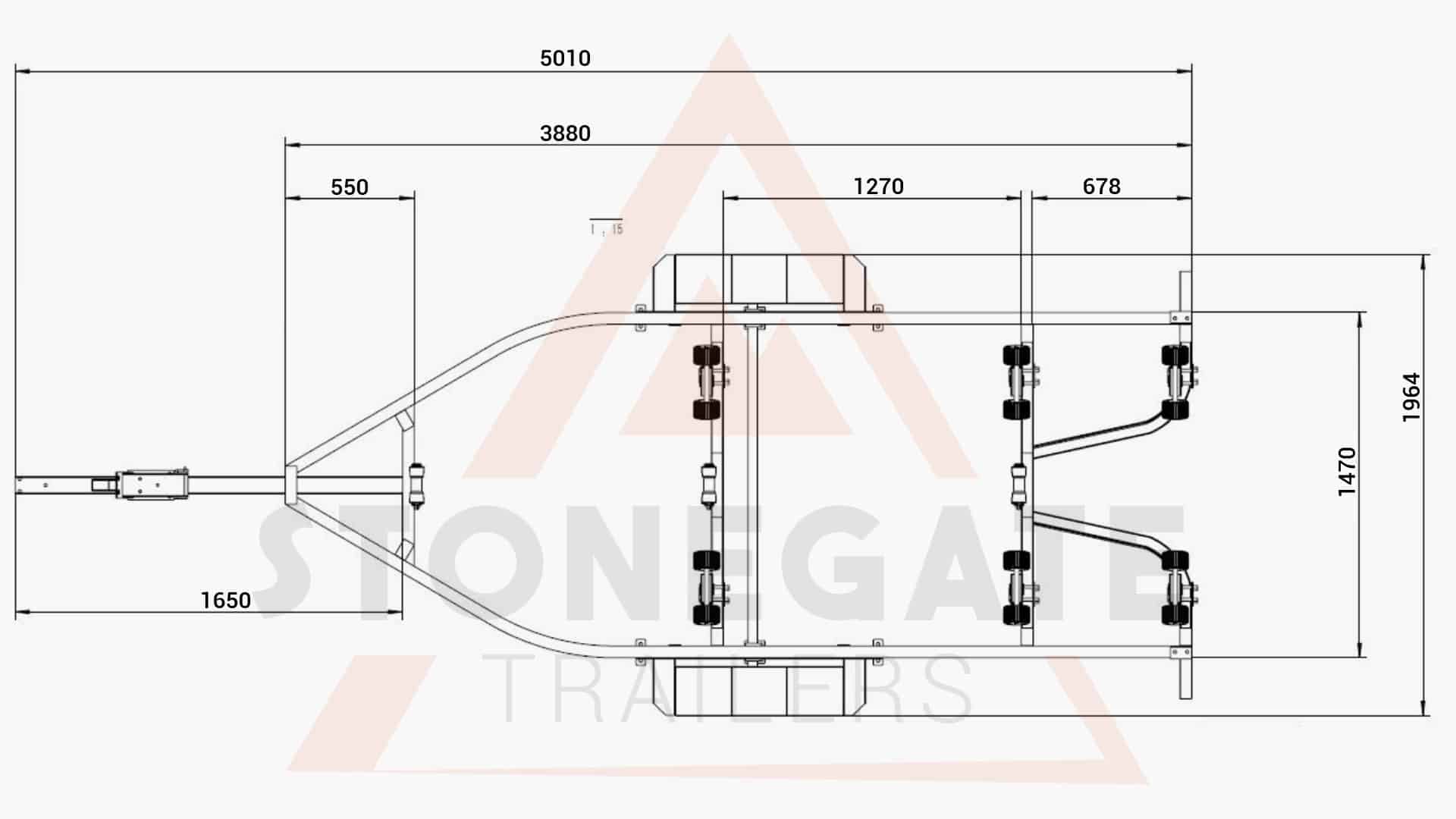 4900 SERIES BOAT TRAILER FOR SALE WITH DISC BRAKES (WOBBLE ROLLERS OR SKID TYPE) - Image 11
