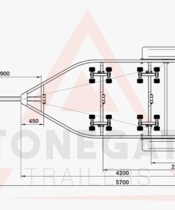 5700 SERIES BOAT TRAILER FOR SALE WITH DISC BRAKES (WOBBLE ROLLERS OR SKIDS) - Image 14