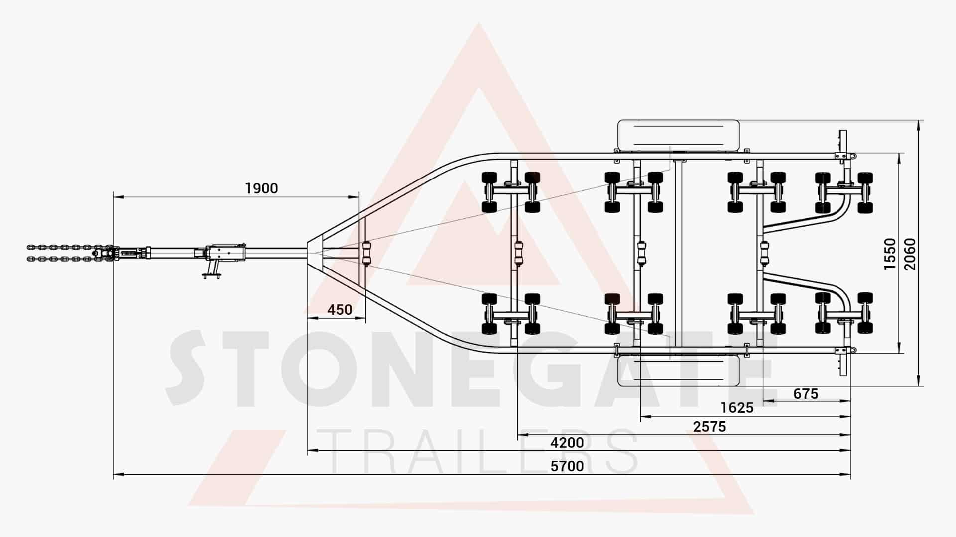5700 SERIES BOAT TRAILER FOR SALE WITH DISC BRAKES (WOBBLE ROLLERS OR SKIDS) - Image 14