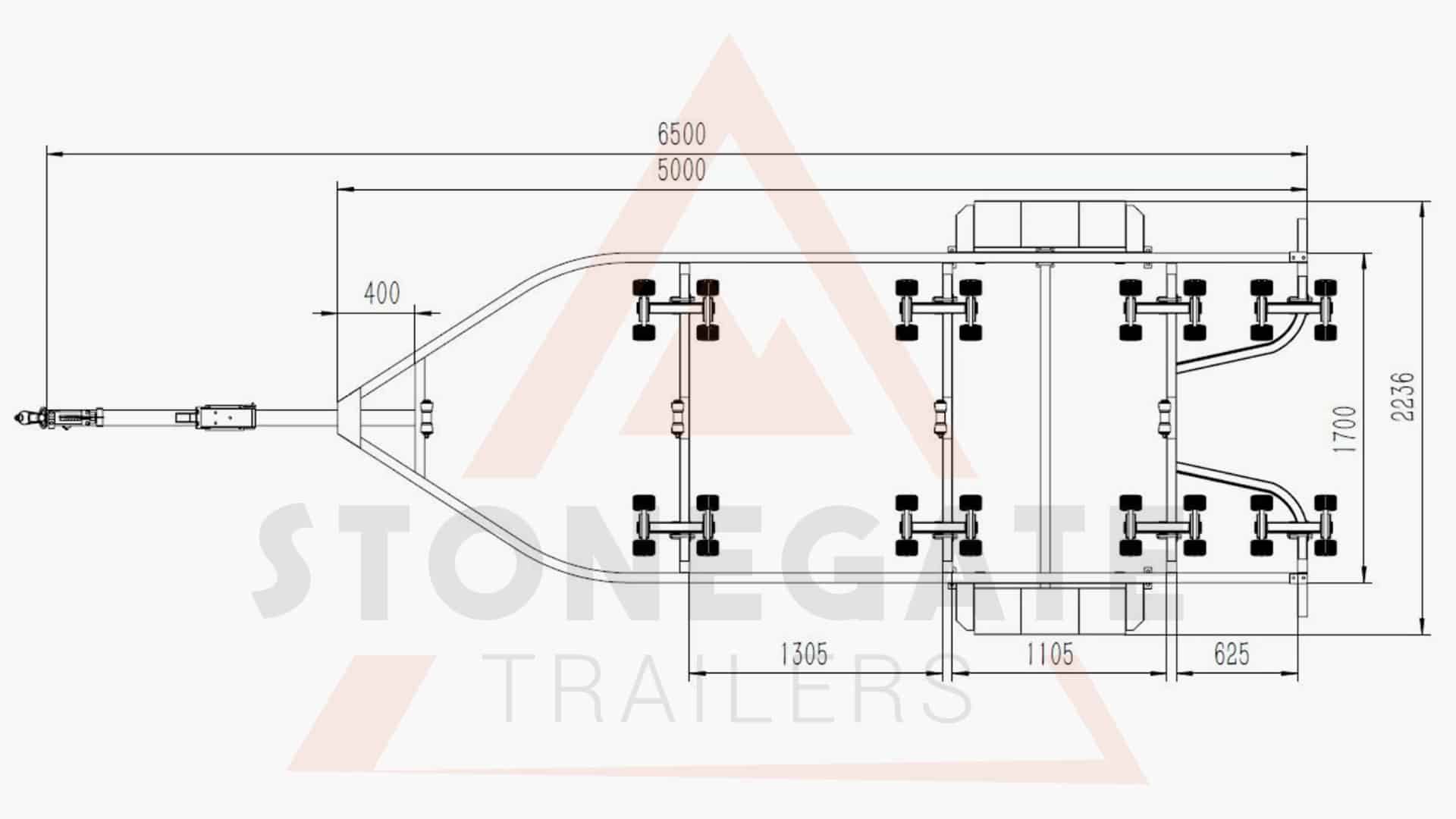 6300 SERIES BOAT TRAILER FOR SALE WITH DISC BRAKES (WOBBLE ROLLERS OR SKIDS) - Image 11