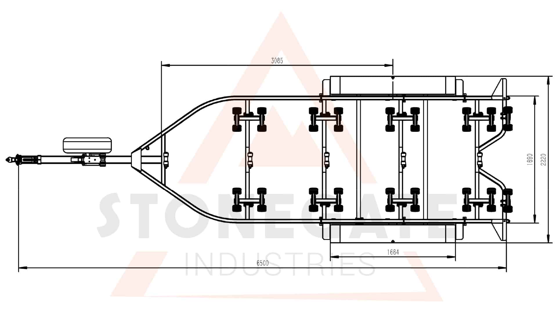 6500 SERIES BOAT TRAILER FOR SALE WITH DISC BRAKES - Image 15