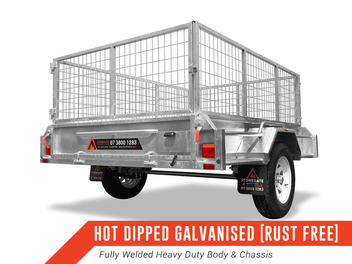 6×4 PREMIUM GALVANISED CAGED BOX TRAILER FOR SALE 750KG ATM - Image 10