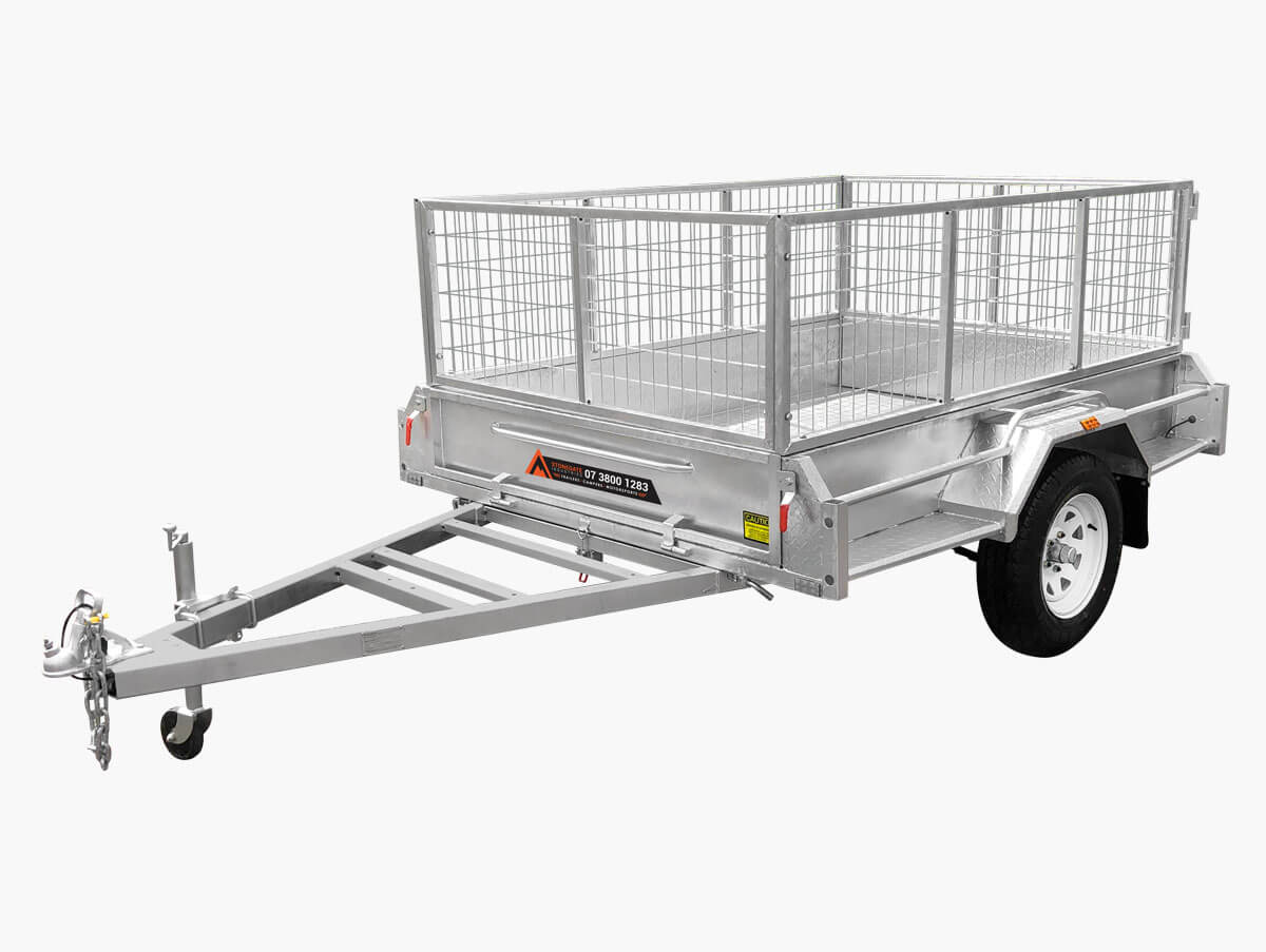 6×4 PREMIUM GALVANISED CAGED BOX TRAILER FOR SALE 750KG ATM