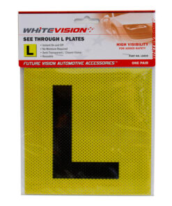 SEE THROUGH L PLATES - Black L on Yellow Background