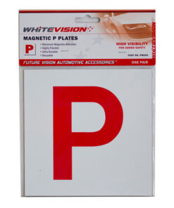 MAGNETIC P PLATES - Red P on White Background