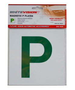 MAGNETIC P PLATES - Green  P on White Background