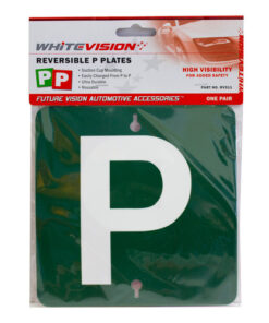 REVERSIBLE P PLATES - White P on Green / White P on Red Suction Cup Mounting
